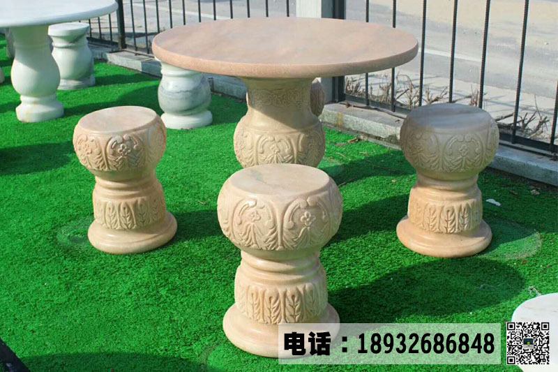 公园庭院石桌石凳休息摆件造型赏析